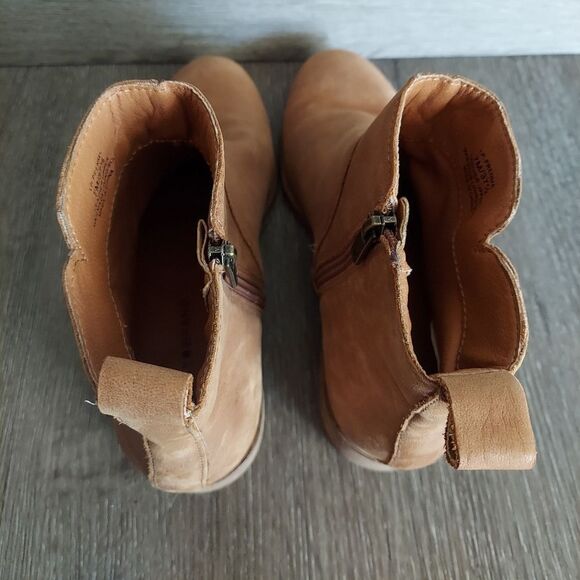 Lucky Brand Prenma Ankle Bootie | Block Heel | Cognac | Size 7 - Picture 6 of 10
